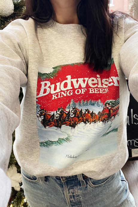 Vintage Budweiser Christmas Sweatshirt