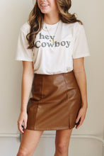 Farrah Leather Skirt // Brown