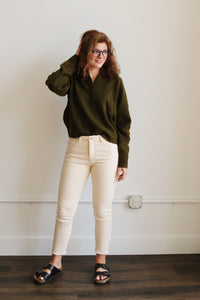 Robin Polo Sweater // Olive