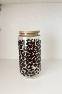 Glass Coffee Tumbler / Leopard